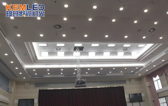 武漢市委常務(wù)216㎡會議室燈光實景圖2